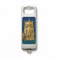 Abridor de Botellas de Cerveza 3D con Diseño de la Torre de Belem, de Hierro Niquelado con Esmalte Suave, para Recuerdos Turísticos