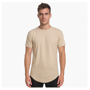 T-shirt décontracté personnalisé à manches courtes pour homme, tricoté 100% coton, coupe classique, 210 g/m² - Product Image 1