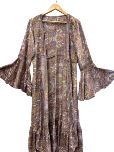 Robe portefeuille élégante pour femme, motif floral, longueur midi, manches courtes, fermeture portefeuille, taille élastique, matière confortable et légère - Product Image 5