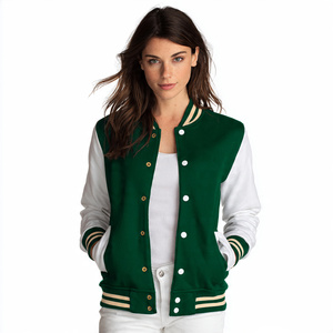 Blousons Bomber Personnalisés Style Baseball pour Femmes, Vestes Universitaires Varsity, Blousons Varsity à Col Rond Vides pour Femmes - Product Image 4
