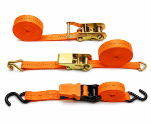 Sangle à cliquet de 1 à 4 pouces, 800 kg à 10 tonnes, disponible avec double crochet en J, crochet plat et crochet à câble, livraison directe d'usine - Product Image 1