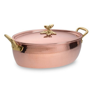 Boîte isotherme haut de gamme en acier inoxydable avec texture cuivre martelé, avec couvercle, pour cuisine, buffet, table à manger - Product Image 1