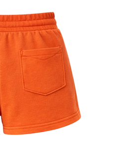 Pantalones Cortos Deportivos Personalizados para Mujer, Color Naranja, de Algodón y Felpa, Cintura Elástica con Cordón, para Gimnasio, Casuales, de Verano, Fabricante y Proveedor OEM - Product Image 6