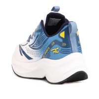 Chaussures de course bleues et blanches pour hommes, baskets basses à lacets, chaussures de sport respirantes, chaussures athlétiques à semelle amortie