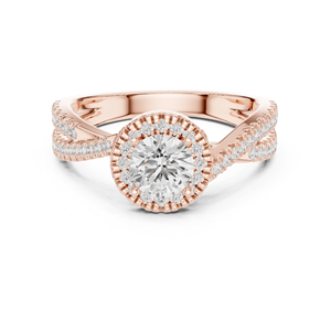 Anillo de Compromiso de Oro Blanco de 14K con Diamante Cultivado en Laboratorio, Corte Redondo, para Mujer |   Diamante Cultivado Nuevo - Product Image 2