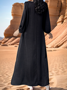 Abaya personalizada Dubái, abaya negra para mujer, vestido musulmán, abaya de lujo, túnica Dubái, abaya al por mayor, abaya modesta, abaya de lujo al por mayor - Product Image 3