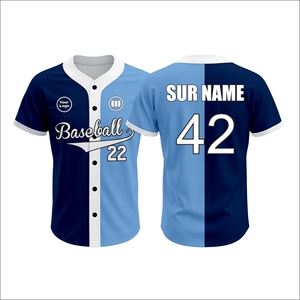 Proveedor de Camisetas de Béisbol Personalizadas OEM de Alta Calidad, Uniformes de Equipo con Botones Completos, Producción en Masa a Bajo Precio - Product Image 1