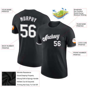 Camiseta de béisbol negra moderna para hombre, camiseta clásica personalizada para equipo, nombre y número personalizados, proveedor OEM, camisetas de malla para hombre al por mayor, EE. UU. - Product Image 2