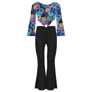 Tenue de danse d'entraînement pour filles de 6 à 16 ans, tenue de danse de scène, tenue de compétition artistique pour enfants, disco, justaucorps de gymnastique - Product Image 1