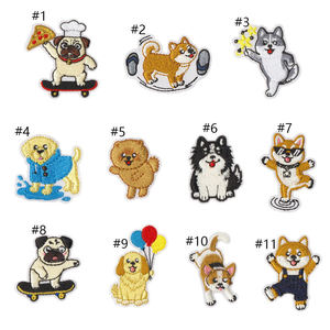 Wholesale Custom Embroidery Patches Iron On Panda Face Badge 3D Embroidered Fabric Patch for Kids Hats Bags <b>Jackets</b> DIY OEM ODM - Product Image 1