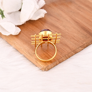 Designer Hydro Garnet <b>Adjustable</b> <b>Ring</b> Stylish Gemstone Jewelry for Women - Product Image 5