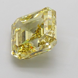 Diamant émeraude carré jaune intense fantaisie de 10,01 carats, clarté VS1, polissage EX, certifié IGI, pierre libre, grand bijou jaune - Product Image 2