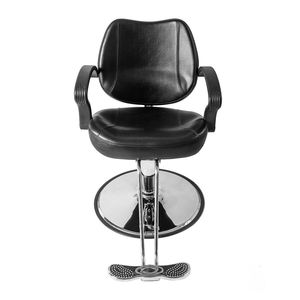 Poltrona da Barbiere Reclinabile 8801 per Donne, Nera, Arredamento per Saloni di Bellezza con Seduta in Schiuma per Barbieri, Scuole e Centri Estetici - Product Image 1