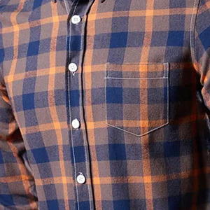 Camisa de Hombre a Cuadros con Botones, Manga Larga, Algodón, Estilo Business, Directo de Fábrica - Product Image 5