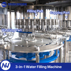 Macchina Automatica per Riempimento Bottiglie PET 8000BPH, Linea Completa di Produzione <span class=keywords><strong>Acqua</strong></span> in Acciaio Inox 3 in 1 per <span class=keywords><strong>Acqua</strong></span> Potabile - Product Image 3