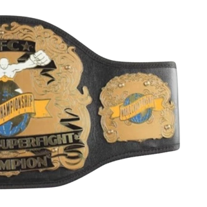 Cinturón de Campeonato Mundial de Superpelea de la UFC, Diseño en Cuero Negro, Dorado y Azul, Cinturón de Título de Primera Calidad para Fanáticos y Coleccionistas de MMA - Product Image 3