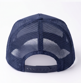 Casquette de camionneur bleu marine unisexe, ajustable, en tissu mesh, 5 panneaux, style décontracté pour adulte, printemps-été - Product Image 2