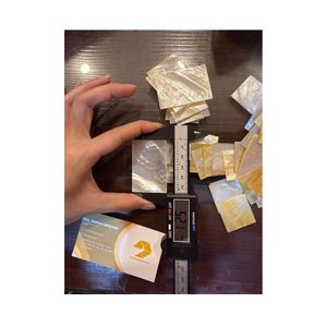 Lámina de nácar natural blanco doblemente plana, suministro de fábrica, para incrustaciones y fabricación de joyas - Product Image 1