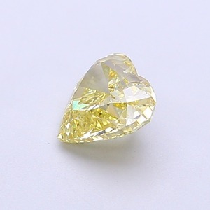 Diamant de laboratoire non monté 1,01 carat, jaune intense fantaisie, taille cœur, CVD VS1, finition EX, pierre synthétique de haute qualité pour bijoux - Product Image 3