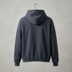 Sudadera con capucha de forro polar grueso Kadia con logo personalizado, estilo oversize para hombre, ropa urbana, transpirable, con bolsillo canguro. - Product Image 2