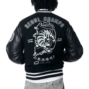 Custom varsity jacket OEM Chenille embroidery winter Undefined baseball jacket Fleece Men's Pilots Team Jacket - Product Image 2