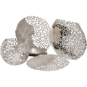 Artistic Silver Plated Filigree Disc Sculpture Black Stone Base Modern Handmade Birthday Table Decor Home Office Art <b>Gift</b> - Product Image 2