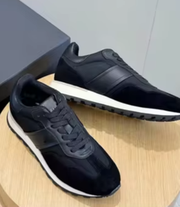 Chaussures de course à semelle épaisse grises, baskets de sport à lacets, chaussures de fitness décontractées à bout rond - Product Image 2