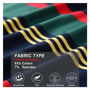 Camiseta de Hombre a Rayas Clásica, Cuello Redondo, Corte Holgado, Algodón Casual, Ligera, Manga Corta, Verano, Cómoda - Product Image 5