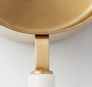 Tasses à mesurer en laiton avec poignées blanches, forme ronde, outils de mesure en métal résistants à la chaleur, parfaits pour une cuisine et une pâtisserie élégantes - Product Image 3