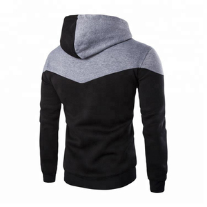 เสื้อสเวตเชิ้ตมีฮู้ดสีดำเทาสำหรับผู้ชาย ผ้าฝ้ายถัก สวมใส่สบายๆ ในฤดูใบไม้ร่วง พิมพ์ลายโลโก้ด้านหน้า ทรงปกติ - Product Image 2