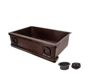 Antique Fleur-de-lis Embossed Copper Vessel Sink Square Hammered Bronze Bathroom Basin Luxury Above Counter Artistic Washbowl - Product Image 6