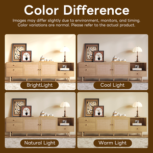 ตู้วางทีวีไม้สไตล์โมเดิร์นสำหรับทีวีขนาด 65 75 85 นิ้ว ตู้วางทีวีสไตล์โบโฮพร้อมลิ้นชักเก็บของแบบเปิด ตู้คอนโซลสำหรับอุปกรณ์สื่อ - Product Image 6