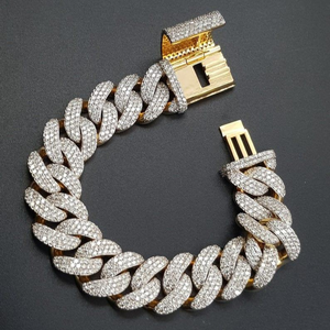 Pulsera de eslabones cubanos de oro de 10 quilates con diamantes de moissanita de 10 mm, ligera y lujosa, estilo Miami Iced Out, joyería para hombre - Product Image 5
