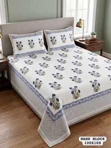 Parure de lit de qualité export en pur coton, drap-housse king size, 2 taies d'oreiller réversibles à fermeture éclair, literie confortable disponible à la vente - Product Image 6