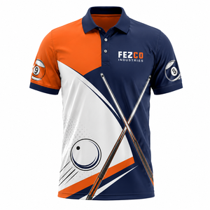 Chemises polo de joueur de billard de qualité supérieure pour les événements d'équipe, chemises de club de billard imprimées en 3D pour hommes, maillot de football décontracté pour les compétitions de snooker - Product Image 3