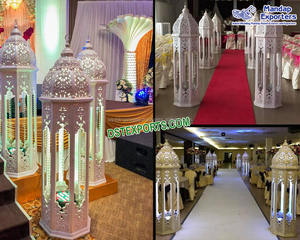 Latest Golden Large Fiber Moroccan Lamps Wedding Stage <b>Decor</b> Fiber Moroccan Lamps Moroccan Lamps for Wedding <b>Mehndi</b> Function USA - Product Image 3