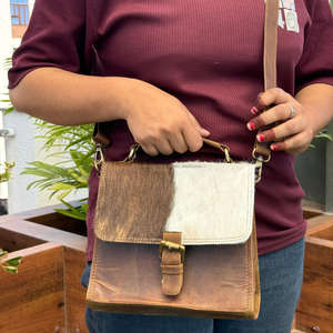 Directo de fábrica 2025 nuevo diseño de moda bolso de cuero de vaca duradero al por mayor bolsos cruzados de cuero genuino para mujeres - Product Image 2