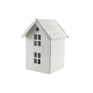 Faroles de metal estilo vintage para casas de pueblo, con acabado en blanco y gris desgastado, decorativos, para velas. - Product Image 4