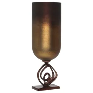 Jarrón de Bronce Contemporáneo para Mesa, Centro de Mesa Decorativo de Metal Hecho a Mano para Interiores de Hogares Modernos - Product Image 3