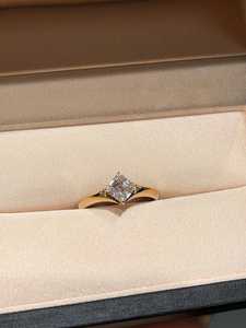 Sparkly 1.01 Carat Asscher Cut Diamond Signet <b>Ring</b> 14K Yellow Gold With Lab Grown Engagement <b>Proposal</b> Gift For Bridle Charms - Product Image 1