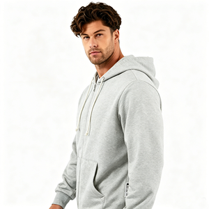 Sudadera con capucha unisex de felpa 100% algodón, personalizada con pedrería, de corte holgado y extragrande, con bolsillos, transpirable, antiencogimiento, con cremallera, para invierno, 550 gramos - Product Image 1