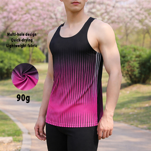Men Ultra-Light Breathable Tank <b>Top</b> Workout Tank <b>Top</b> Customized <b>Thermal</b> Sublimation Running Vest - Product Image 1