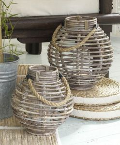 Vintage Handmade Boho <b>Rattan</b> Heat Resistant Candle Holder Natural Wicker <b>Lantern</b> Wedding Table Decor Romantic Centerpiece Home - Product Image 1