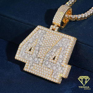จี้เพชรโมอิสซาไนต์เกรดพรีเมียม VVS เบอร์ 44 พร้อมสร้อยเทนนิสแบบฝังเพชร เงินแท้ 925 เครื่องประดับฮิปฮอปสำหรับผู้ชาย - Product Image 3