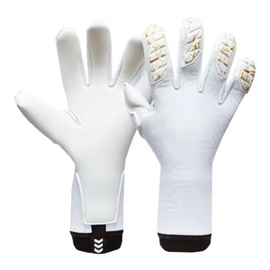 Gants de gardien de but de football professionnels en latex respirant personnalisables avec design antidérapant à doigts entiers - Product Image 1