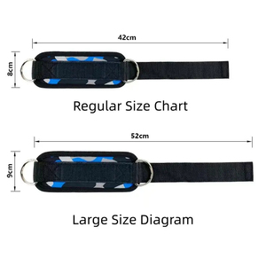 Custom Heavy Duty Adjustable <b>Ankle</b> Straps with Neoprene Padding and D Ring for Fitness Training - Product Image 6