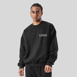 เสื้อสเวตเชิ้ตคอกลมสีเทาเข้มสำหรับผู้ชาย ทรงปกติ สีพื้น ผ้าฝ้ายถัก สวมใส่สบายๆ สำหรับฤดูใบไม้ร่วง - Product Image 3
