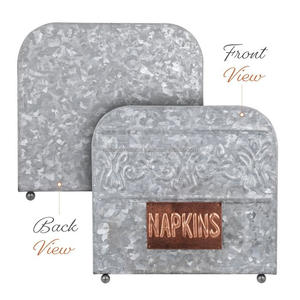 แคดดี้ช้อนส้อมโลหะชุบสังกะสีสีขาวอุปกรณ์ทำอาหารของตกแต่งห้องครัวบ้านไร่แบบทันสมัย - Product Image 2