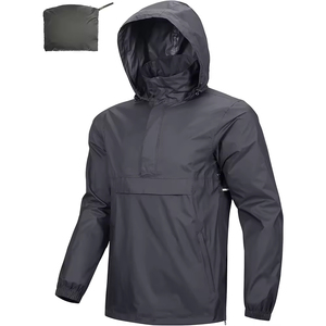Chaqueta Impermeable para Hombre, con Capucha, Ligera, Cortavientos, de Poliéster y Nailon, Superventas - Product Image 2