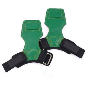 Guantes de cuero para levantamiento de pesas para hombre/mujer, soportes de muñeca para peso muerto con agarres de cuero protectores - Product Image 6